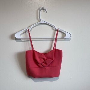 Aritzia Babaton twist front knit tank in Coral size Small